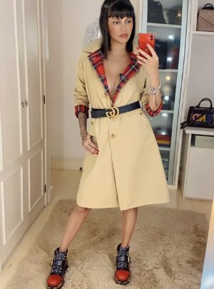 Trend Coat Burberry Inspired Dupla Face