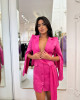 Maxi Blazer/Vestido Janet Com Faixa Em Crepe Pink