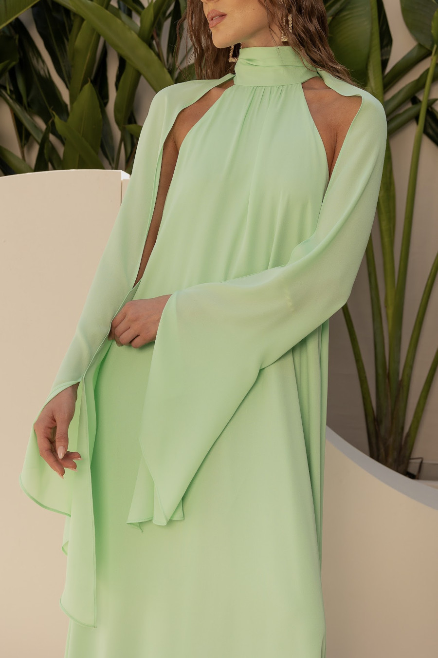 Vestido Marion Longo Verde Água