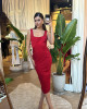 Vestido Lindsey Midi Vermelho