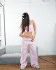 Calça Pantalona Elástico Summer Track Rosa