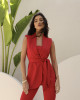 Conjunto Beatrice Flare Vermelho