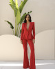 Blazer Spencer Trellis Vermelho