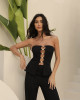 Conjunto Corset Trellis Preto