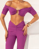 Conjunto Top Debbie Roxo