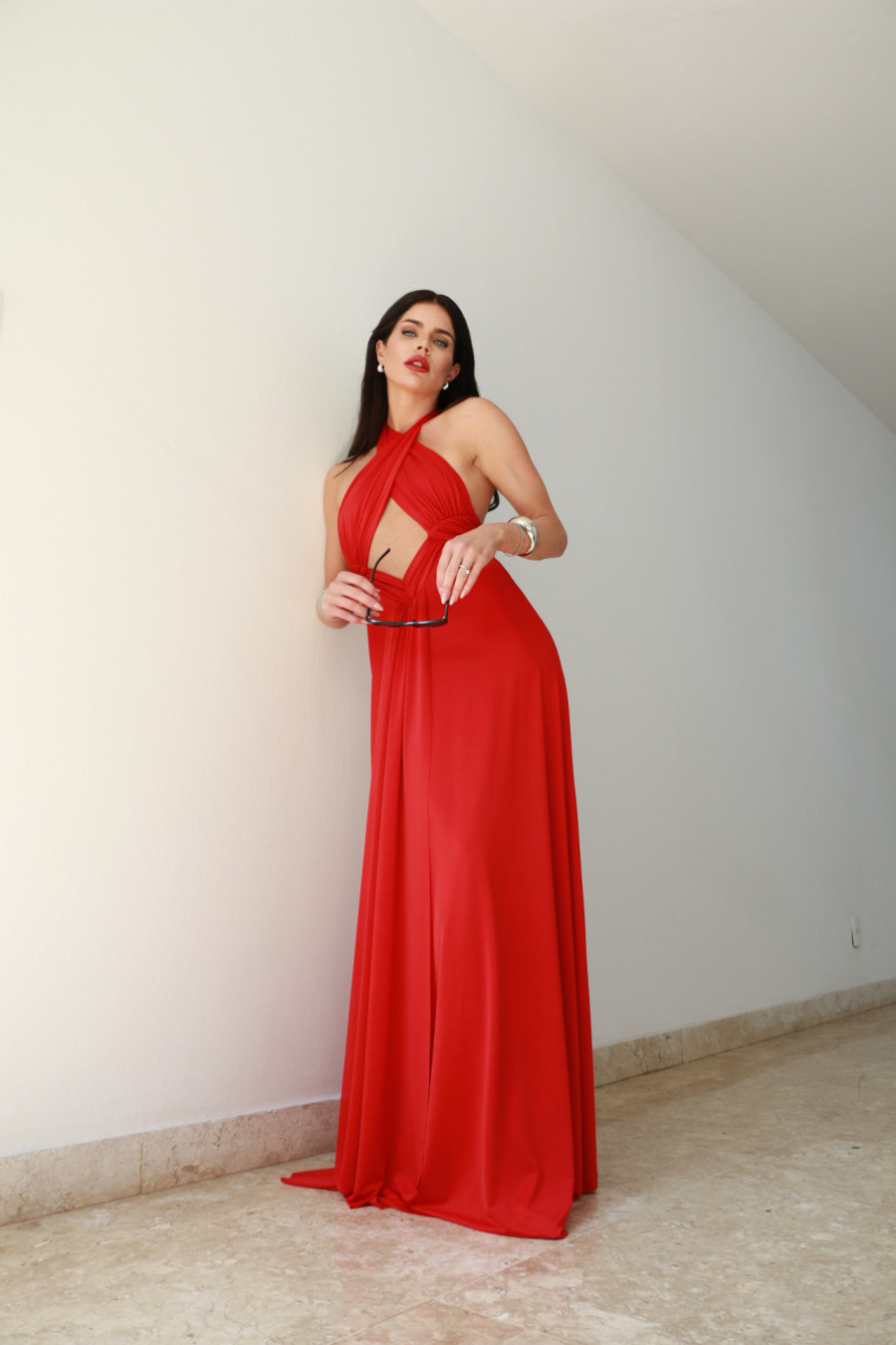 Vestido Vellany Longo Vermelho