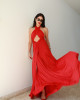 Vestido Vellany Longo Vermelho