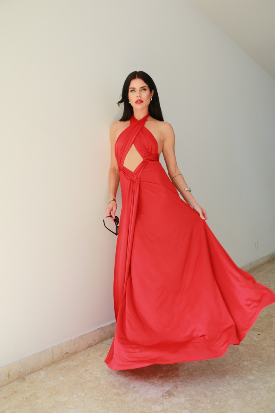 Vestido Vellany Longo Vermelho