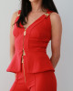 Conjunto Dakota Flare Vermelho