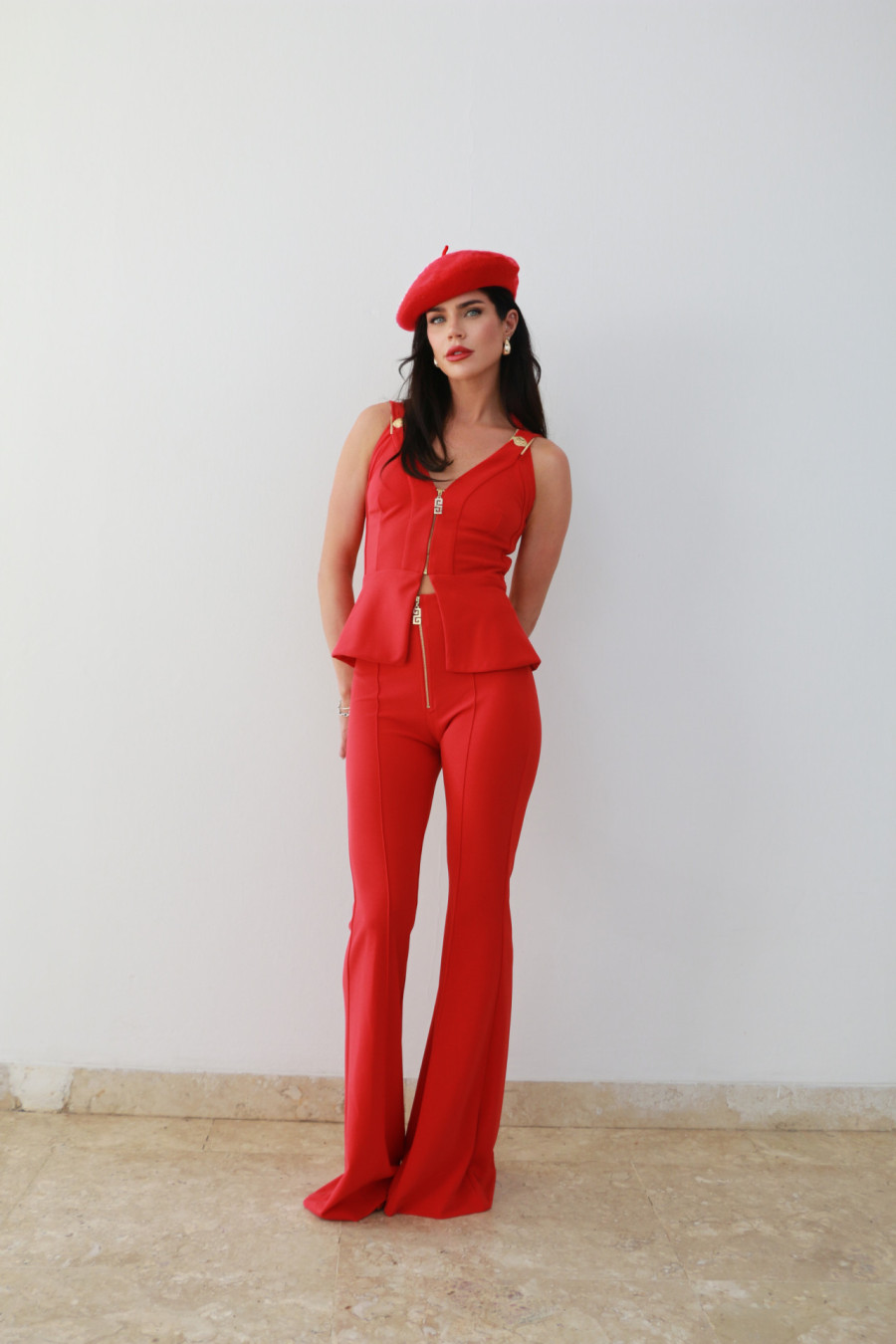 Conjunto Dakota Flare Vermelho