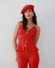 Conjunto Dakota Flare Vermelho