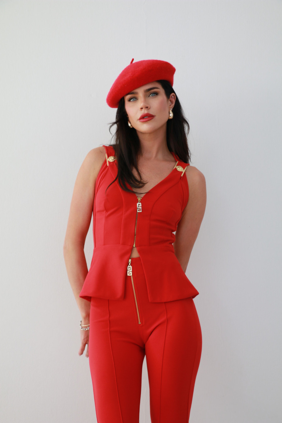 Conjunto Dakota Flare Vermelho