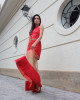 Vestido Carolyn Longo Vermelho