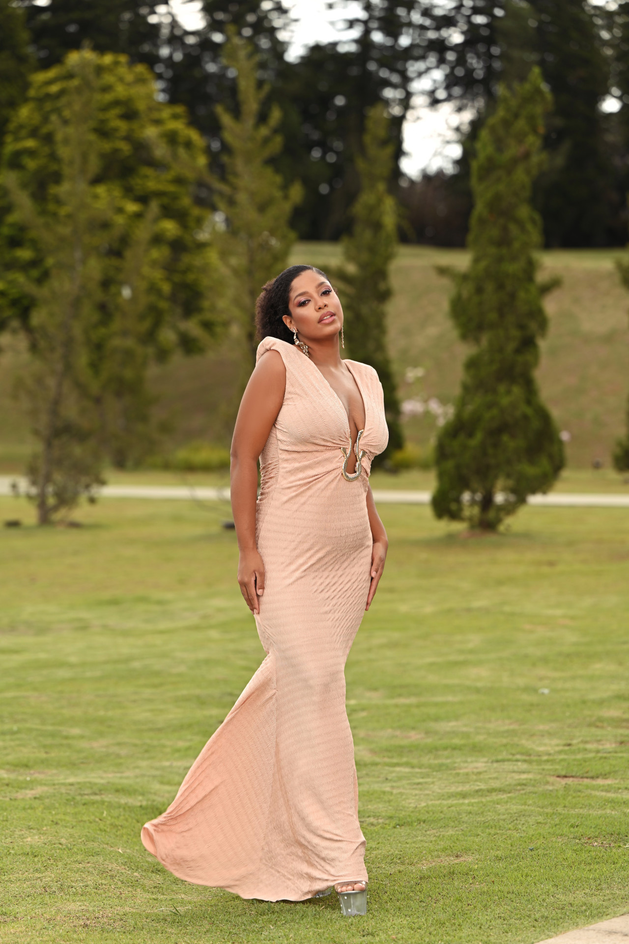 Vestido Siana Longo Rosé Vestido Siana Longo Rosé