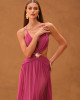 Vestido Rosali Longo Fúcsia Vestido Rosali Longo Fúcsia