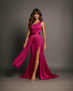 Vestido Longo Manga Nula Glamour Pink